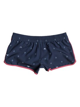 roxy, At The Sea - Boardshort pour Fille 8-16 ans, DRESS BLUES WATERCOLOR ANCHOR (btk7) At The Sea - Board Shorts for Girls 8-16 ERGBS03046