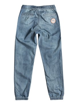 roxy, Make Us Feel Alive - Pantalon de plage en denim, MEDIUM BLUE (bgy0) Make Us Feel Alive - Denim Beach Pants ERGDP03042