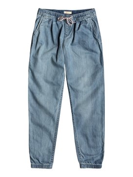 roxy, Make Us Feel Alive - Pantalon de plage en denim, MEDIUM BLUE (bgy0) Make Us Feel Alive - Denim Beach Pants ERGDP03042