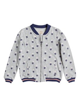 roxy, Coming Alone - Bomber Jacket Sweatshirt, HERITAGE HEATHER ICE PINEAPPLE (sgr6) Coming Alone - Bomber Jacket Sweatshirt ERGFT03256