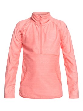 roxy, Cascade - Funktions-Fleece mit Halbreißverschluss für Mädchen 8-16, SHELL PINK_INDIE STRIPES EMBOS (mhg2) Cascade - Technical Half-Zip Fleece for Girls 8-16 ERGFT03269