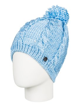 roxy, Shooting Star - Gorro con pompón para Chicas 8-16, POWDER BLUE (bgb0) Shooting Star - Pom-Pom Beanie for Girls 8-16 ERGHA03108