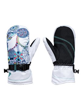 roxy, ROXY Jetty - Gants de snowboard/ski, BRIGHT WHITE_HACKNEY EMPIRE (wbb6) ROXY Jetty - Snowboard/Ski Gloves ERGHN03013