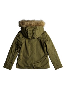 roxy, Feel The Sun - Militär-Kapuzenparka für Mädchen 8-16, BURNT OLIVE (gpz0) Feel The Sun - Military Hooded Parka for Girls 8-16 ERGJK03058