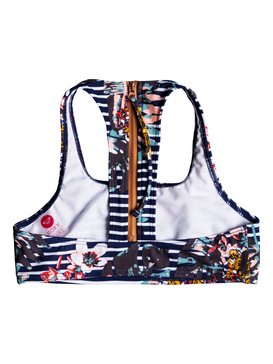 roxy, Keep In Flow - Brassière de sport pour Fille 8-16 ans, MEDIEVAL BLUE BOARDWALK (bte6) Keep In Flow - Sports Bra for Girls 8-16 ERGKT03091