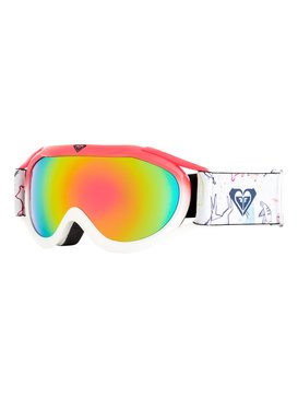 roxy, Loola 2.0 - Masque de ski/snowboard pour Fille 8-16 ans, BRIGHT WHITE_ANIMALS PARTY (wbb9) Loola 2.0 - Ski/Snowboard Goggles for Girls 8-16 ERGTG03007