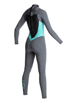 roxy, 4/3mm Syncro Series - Combinaison GBS back zip pour Fille 8-16 ans, ASH / PISTACCIO (xbbb) 4/3mm Syncro Series - Back Zip GBS Wetsuit for Girls 8-16 ERGW103016