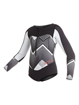roxy, Pop Surf 1mm - Muta estiva a maniche lunghe con zip sulla schiena, TRUE BLACK (kvj0) Pop Surf 1mm - Back Zip Long Sleeve Springsuit ERGW403000