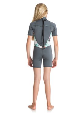 roxy, 2/2mm Syncro Series - Short Sleeve Back Zip FLT Springsuit, ASH / PISTACCIO (xbbb) 2/2mm Syncro Series - Short Sleeve Back Zip FLT Springsuit ERGW503004