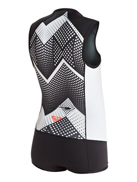roxy, Pop Surf 1mm - Muta a pantalone corto con zip posteriore, TRUE BLACK (kvj0) Pop Surf 1mm - Front Zip Short John Wetsuit ERGW603000