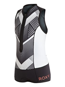 roxy, Pop Surf 1mm - Muta a pantalone corto con zip posteriore, TRUE BLACK (kvj0) Pop Surf 1mm - Front Zip Short John Wetsuit ERGW603000