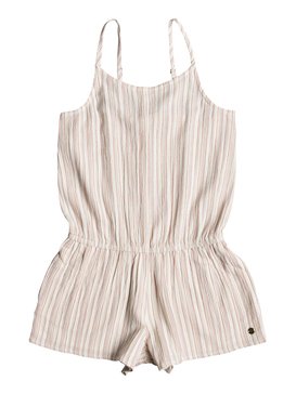 roxy, All My Dreams - Combishort à bretelles pour Fille 8-16 ans, MARSHMALLOW STITCHED STRIPE (wbt3) All My Dreams - Strappy Playsuit for Girls 8-16 ERGWD03042