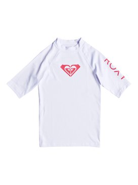 roxy, Whole Hearted - Rash Vest met Korte Mouwen en UPF 50, WHITE (wbb0) Whole Hearted - Short Sleeve UPF 50 Rash Vest ERGWR03079