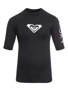 roxy, Whole Hearted - Rash Vest met Korte Mouwen en UPF 50, ANTHRACITE (kvj0) Whole Hearted - Short Sleeve UPF 50 Rash Vest ERGWR03079