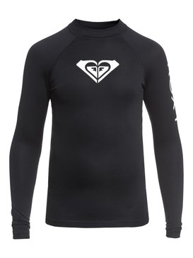 roxy, Whole Hearted - Rash Vest UPF 50 a maniche lunghe, ANTHRACITE (kvj0) Whole Hearted - Long Sleeve UPF 50 Rash Vest ERGWR03081