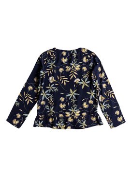 roxy, I Got Lives - T shirt manches longues col V pour Fille 8-16 ans, DRESS BLUES BIRDS FLOWER YOUTH (xwby) I Got Lives - Long Sleeve Top for Girls 8-16 ERGWT03040