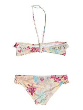 roxy, Salt Memory - Ensemble bikini bandeau pour Fille 8-16 ans, SUNSHINE TIARE FLOWER (yeq6) Salt Memory - Bandeau Bikini Set for Girls 8-16 ERGX203127