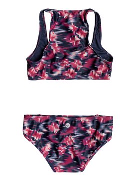 roxy, Tropi Sporty - Ensemble bikini sport pour Fille 8-16 ans, DRESS BLUES NEON WATERFALL (mlj1) Tropi Sporty - Athletic Bikini Set for Girls 8-16 ERGX203133