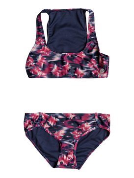 roxy, Tropi Sporty - Ensemble bikini sport pour Fille 8-16 ans, DRESS BLUES NEON WATERFALL (mlj1) Tropi Sporty - Athletic Bikini Set for Girls 8-16 ERGX203133