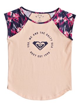 roxy, Late Nights - Maglietta con maniche ad aletta, DRESS BLUES NEON WATERFALL (mlj1) Late Nights - Cap Sleeve T-Shirt ERGZT03269