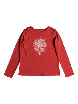 roxy, Good Evening - T-shirt manches longues pour Fille 8-16 ans, MINERAL RED (mmz0) Good Evening - Long Sleeve Top for Girls 8-16 ERGZT03335