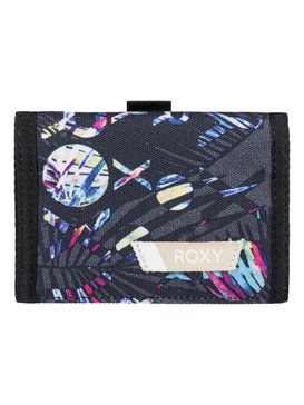 roxy, Small Beach - Portefeuille 3 volets pour Femme, CHARCOAL HEATHER SURF LETTERIN (kpg6) Small Beach - Tri-Fold Wallet for Women ERJAA03387