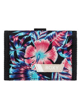 roxy, Small Beach - Portefeuille 3 volets pour Femme, ANTHRACITE TROPICAL DREAM (kvj9) Small Beach - Tri-Fold Wallet for Women ERJAA03387