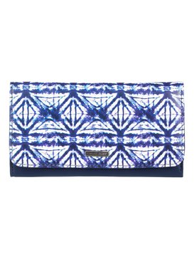 roxy, My Long Eyes - Portefeuille 3 volets pour Femme, DRESS BLUES GEOMETRIC FEELING (btk8) My Long Eyes - Tri-Fold Wallet for Women ERJAA03389