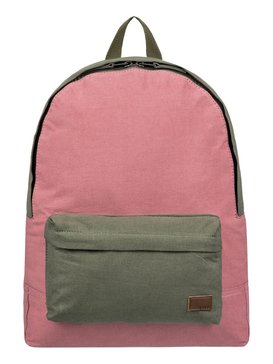 roxy, Sugar Baby Canvas Colorblock 16L Small Backpack, BURNT OLIVE (gpz0) SUGAR BABY CANVAS COLORBLOCK ERJBP03694