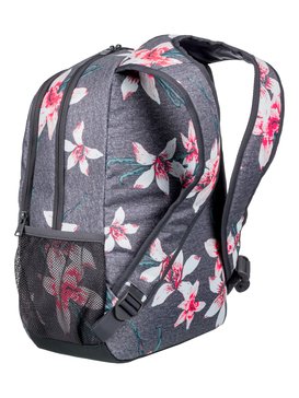 roxy, Here You Are 23.5 L Medium Backpack, CHARCOAL HEATHER FLOWER FIELD (kpg6) Here You Are 23.5L - Medium Backpack ERJBP03745