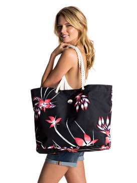 roxy, Пляжная сумка Printed Tropical Vibe с принтом, ANTHRACITE MISTERY FLORAL (kvj6) Printed Tropical Vibe - Printed Beach Bag ERJBT03049