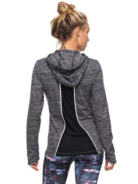 roxy, Спортивная куртка с капюшоном Gnessa, CHARCOAL HEATHER (kpvh) Gnessa - Hooded Track Jacket for Women ERJFT03623