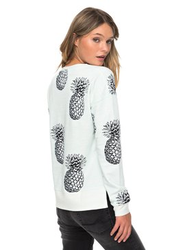 roxy, Свитшот Puerto Adventure, BLUE LIGHT BIG PINEAPPLE (bek9) Puerto Adventure - Sweatshirt for Women ERJFT03698
