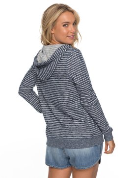 roxy, Толстовка на молнии Trippin Stripe, MARSHMALLOW JUST SIMPLE STRIPE (wbt5) Trippin Stripe - Zip-Up Hoodie for Women ERJFT03703