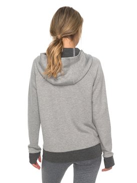 roxy, Duel Au Soleil - Sweat à capuche technique zippé pour Femme, HERITAGE HEATHER (sgrh) Duel Au Soleil - Technical Zip-Up Hoodie for Women ERJFT03717