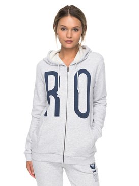 roxy, More Summer - Sudadera con Capucha y Cremallera para Mujer, HERITAGE HEATHER (sgrh) More Summer - Zip-Up Hoodie for Women ERJFT03723