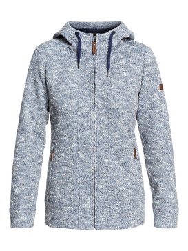 roxy, Doe - Sudadera de diseño técnico con capucha y cremallera para Mujer, CROWN BLUE (bqy0) Doe - Technical Zip-Up Hoodie for Women ERJFT03744
