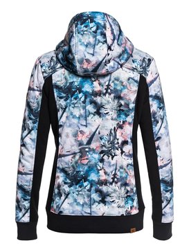 roxy, Frost - Sudadera de diseño técnico con capucha y cremallera para Mujer, BACHELOR BUTTON_WATER OF LOVE (bgz1) Frost - Technical Zip-Up Hoodie for Women ERJFT03745