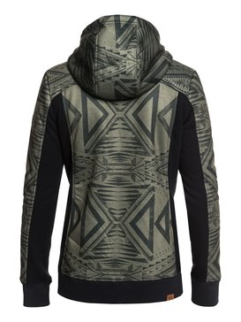 roxy, Frost - Sudadera de diseño técnico con capucha y cremallera para Mujer, FOUR LEAF CLOVER_MATADOR (gph1) Frost - Technical Zip-Up Hoodie for Women ERJFT03745