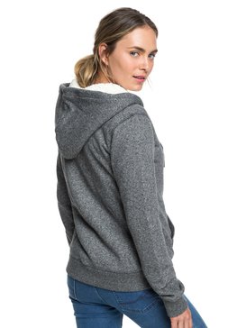 roxy, Trippin Sherpa - Kapuzenpulli mit Reißverschluss für Frauen, TRUE BLACK (kvj0) Trippin Sherpa - Zip-Up Hoodie for Women ERJFT03821