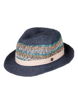 roxy, Sentimiento - Chapeau de paille style fedora, DRESS BLUES (btk0) Sentimiento - Straw Fedora ERJHA03379