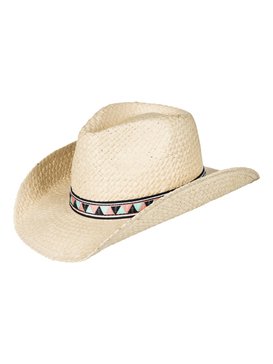 roxy, Cowgirl - Chapeau de cowboy en paille pour Femme, NATURAL (yef0) Cowgirl - Straw Cowboy Hat for Women ERJHA03382