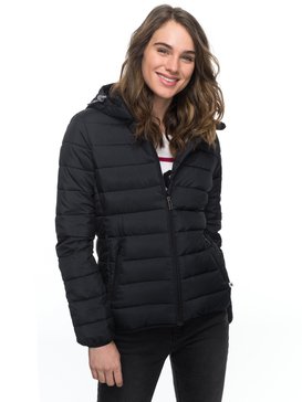 roxy, Forever Freely - Steppjacke mit Kapuze für Frauen, TRUE BLACK (kvj0) Forever Freely - Insulator Hooded Jacket for Women ERJJK03158