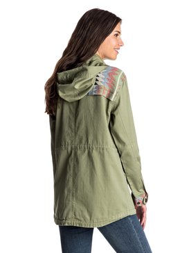 roxy, Куртка с вышивкой Sultanis, OIL GREEN (gld0) Sultanis - Embroidered Cotton Jacket ERJJK03170