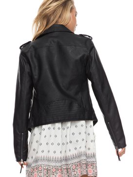 roxy, Куртка-косуха Midnight Ride, ANTHRACITE (kvj0) Midnight Ride - Faux Leather Biker Jacket ERJJK03178