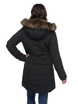 roxy, Куртка Ellie 5K, TRUE BLACK (kvj0) Ellie 5K - Waterproof Longline Hooded Jacket ERJJK03186