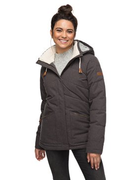 roxy, Nancy - Manteau isolant imperméable à capuche, FORGED IRON (kyc0) Nancy - Waterproof Hooded Insulator Jacket ERJJK03187