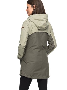 roxy, Парка Moonlight Dance 3K, DUSTY OLIVE (gpb0) Moonlight Dance 3K - Waterproof Longline Parka for Women ERJJK03193