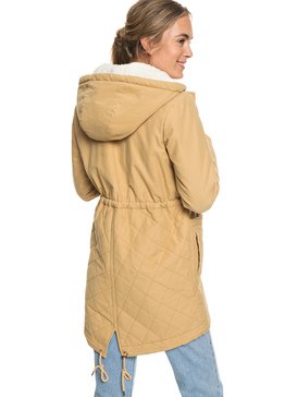 roxy, Slalom Chic - Chaqueta acolchada impermeable con capucha para Mujer, CURRY (tjq0) Slalom Chic - Waterproof Hooded Padded Jacket for Women ERJJK03231