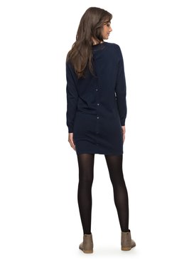roxy, Winter Story - Robe à manches longues, DRESS BLUES HEATHER (btkh) Winter Story - Long Sleeve Button-Back Dress ERJKD03139
